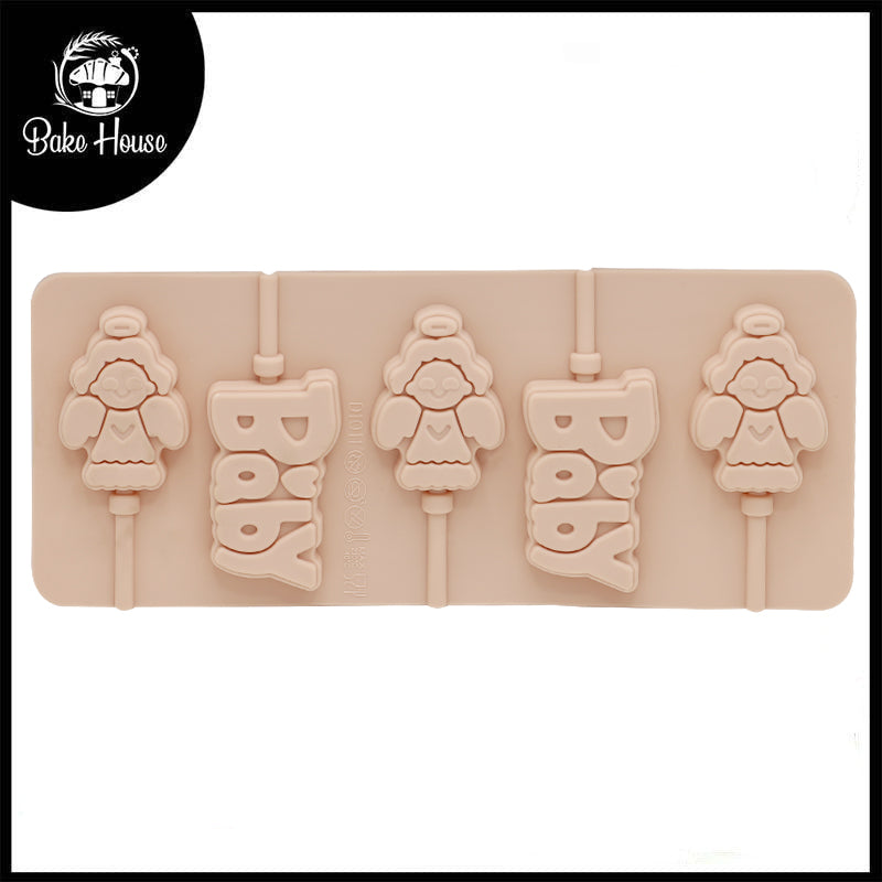 Baby lollipop Silicone Mold 6 Cavity