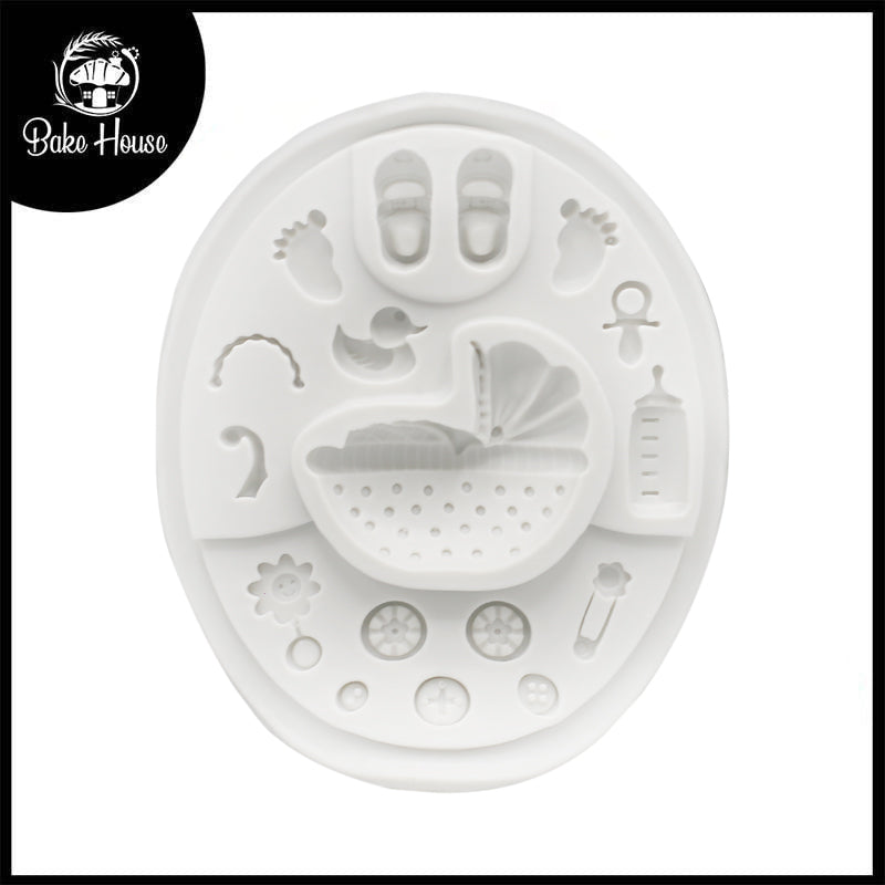 Baby Shower Silicone Fondant Mold 17 Cavity