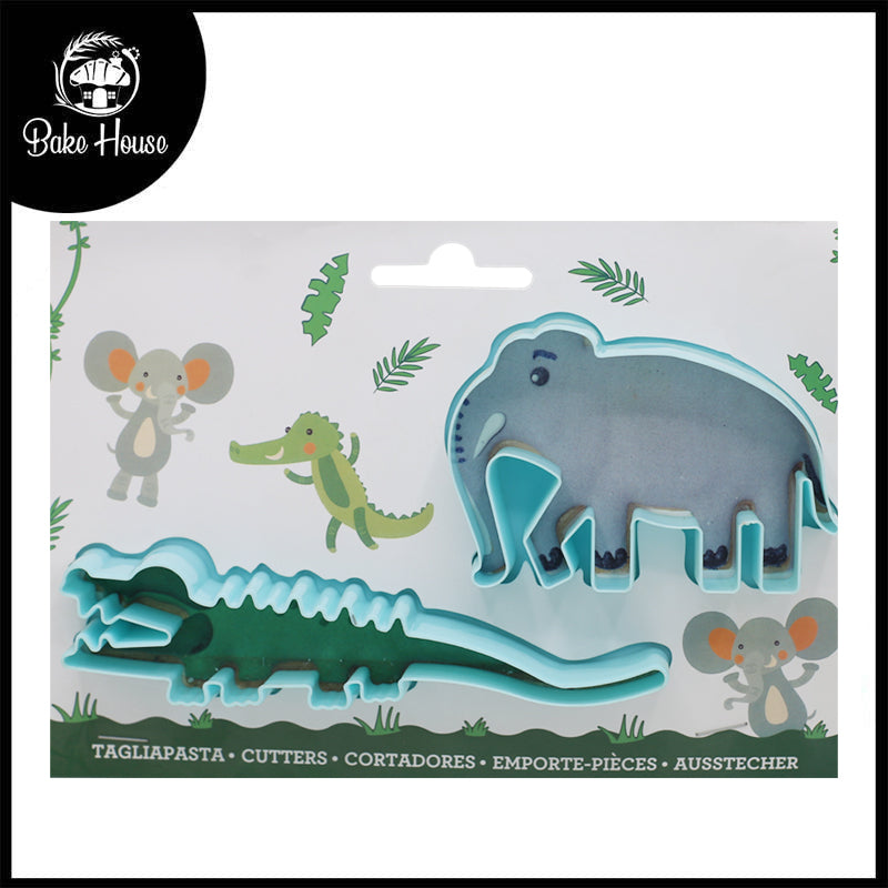 Elephant & Crocodile Cookie Cutter 2Pcs Set