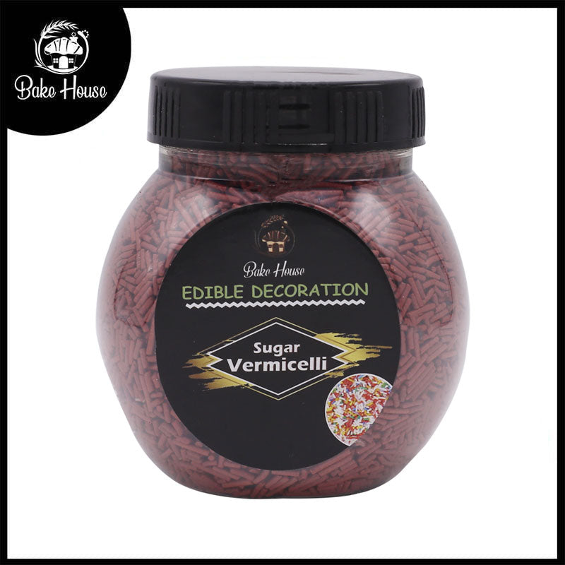 Edible Cake Decorating Vermicelli 200g Pack - Mahroon
