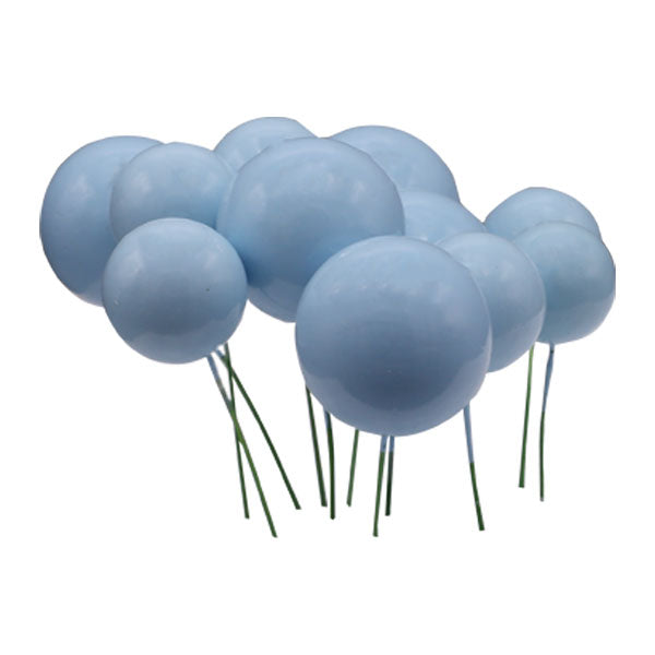Artificial Blue Faux Ball Topper 20Pcs Set