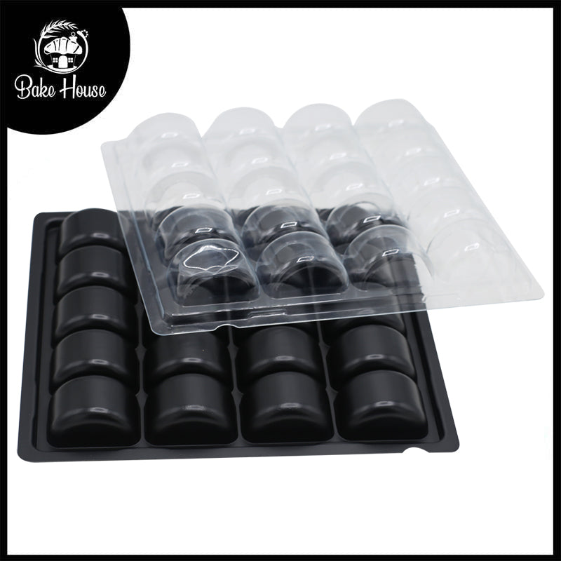 Plastic Macaron Chocolate Container 20 Cavity 2Pcs Set