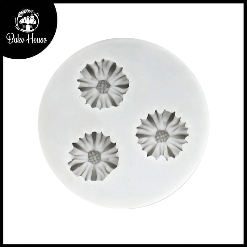 Mini Sunflowers Silicone Fondant Mold 3 Cavity