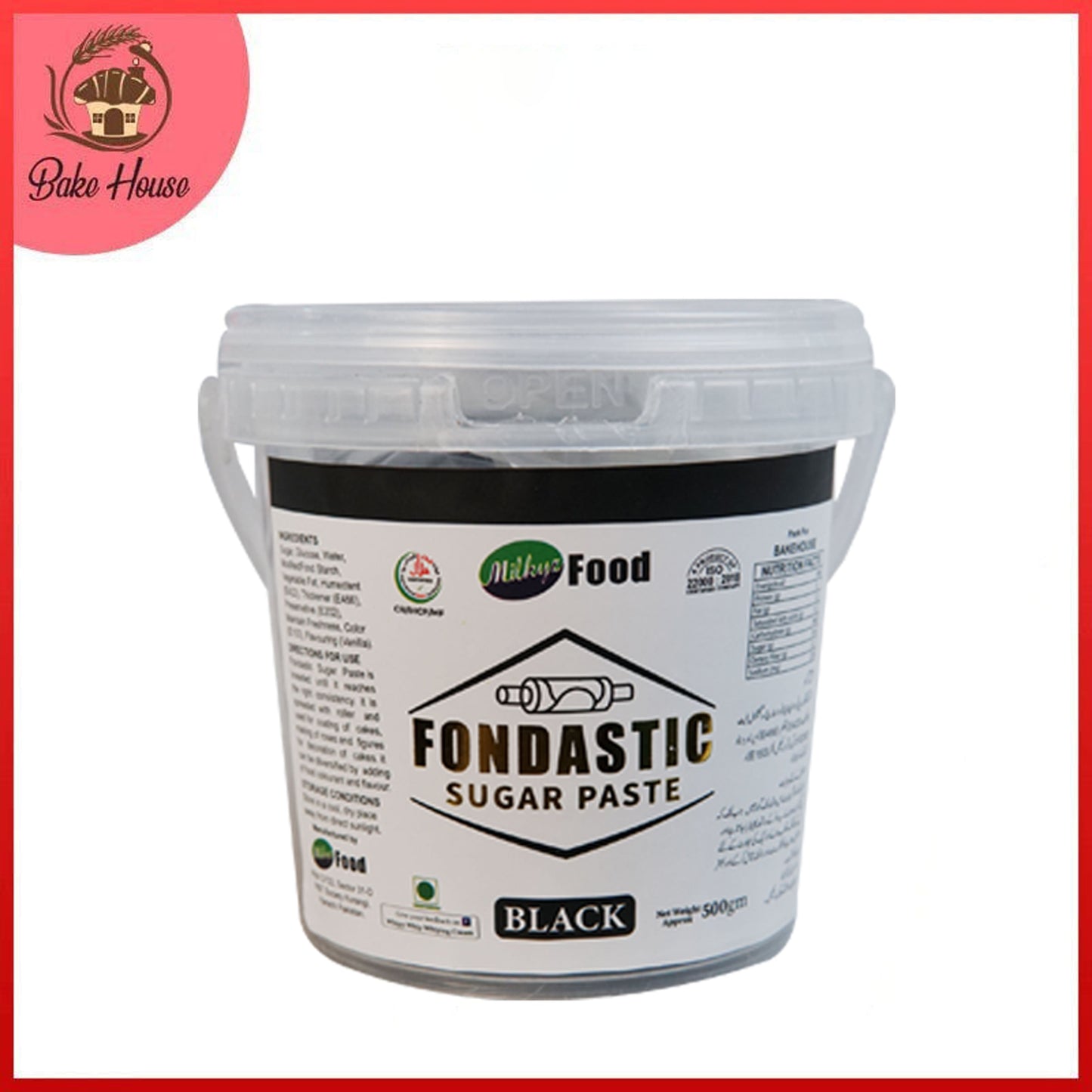 Milkyz Food Fondastic Black Fondant Sugar Paste 500gm