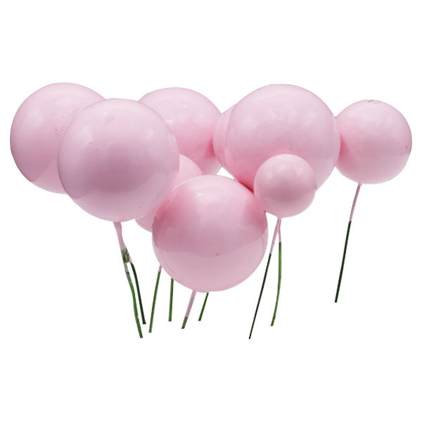 Artificial Baby Pink Faux Ball Topper 20Pcs Set
