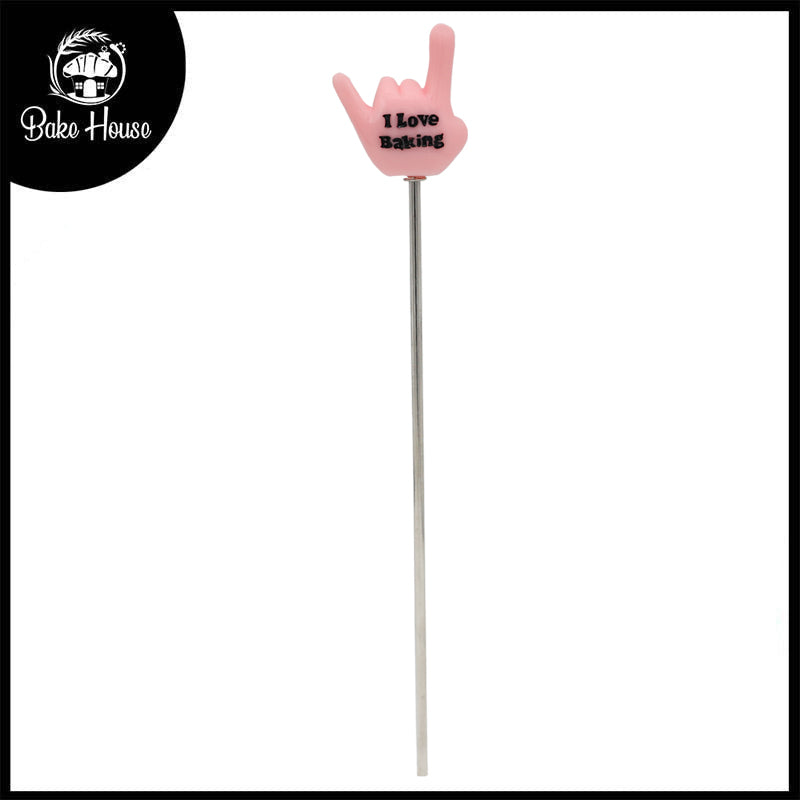 Hand Design Cake Tester Stainless Steel With Plastic Handle