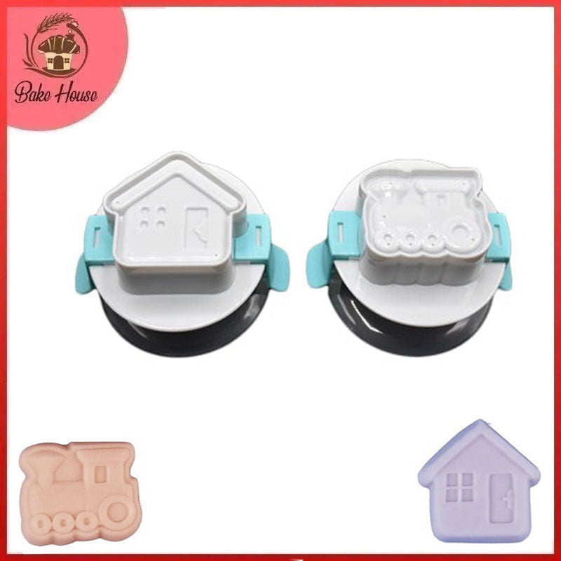 House & Train Mold for Eggs 2Pcs Set Plastic