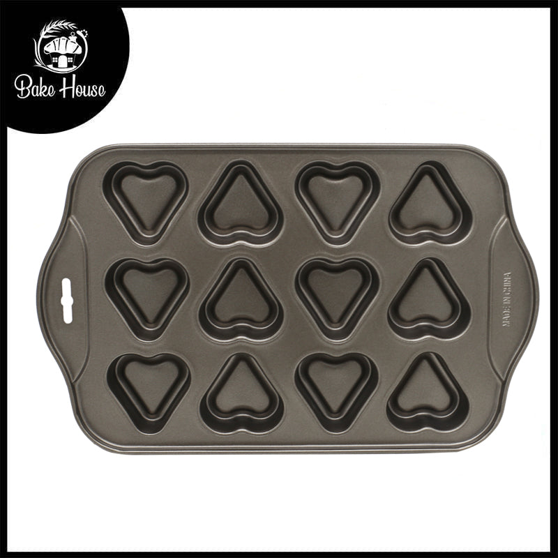 Heart Shape Mini Cheese Cake Pan 12 Cavity Non Stick