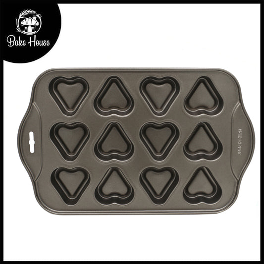 Heart Shape Mini Cheese Cake Pan 12 Cavity Non Stick