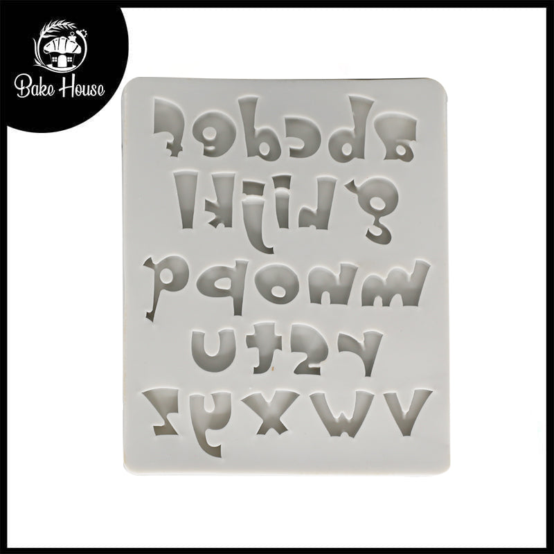 Lower Case Stylish Alphabets Silicone Fondant Mold 26 Cavity