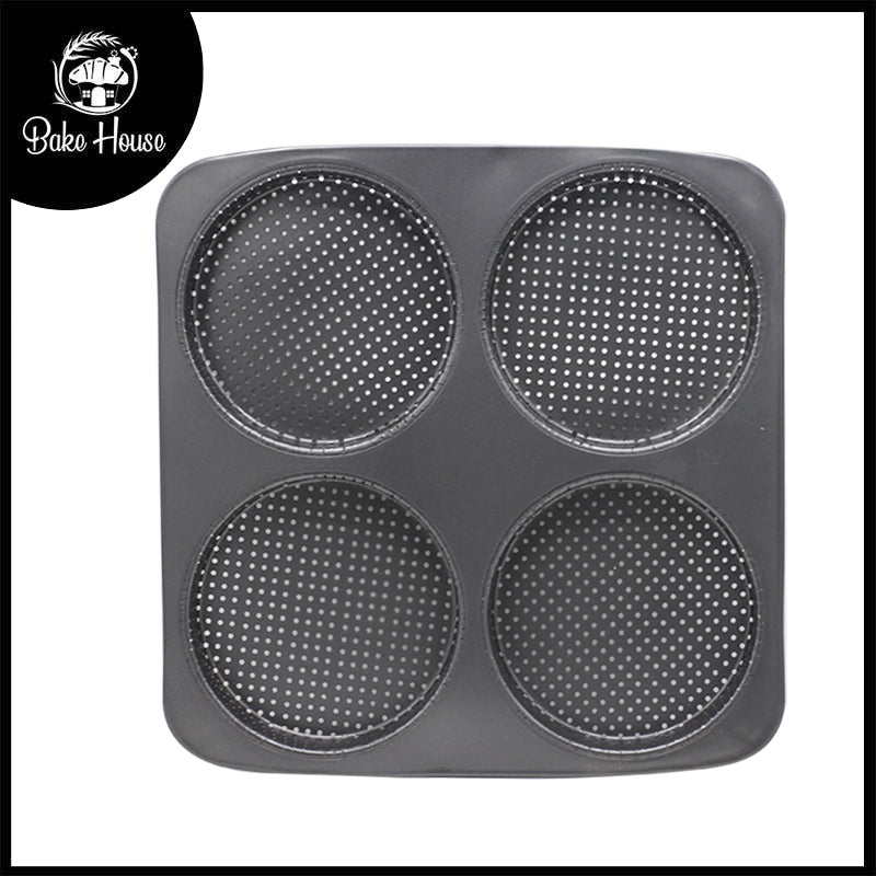 4 Cavity Perforated Burger Bun Tray