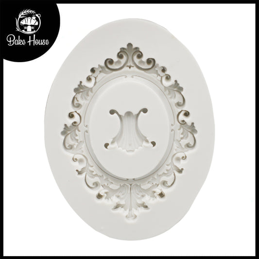 Oval Frame Silicone Fondant Mold  2 Cavity