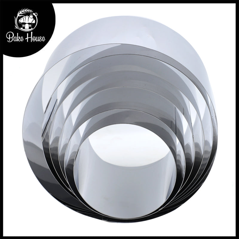 Heighted Round Mousse Cake Ring 6Pcs Set