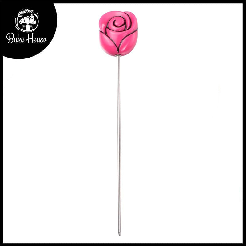 Rose Cake Tester Stainless Steel With Plastic Handle
