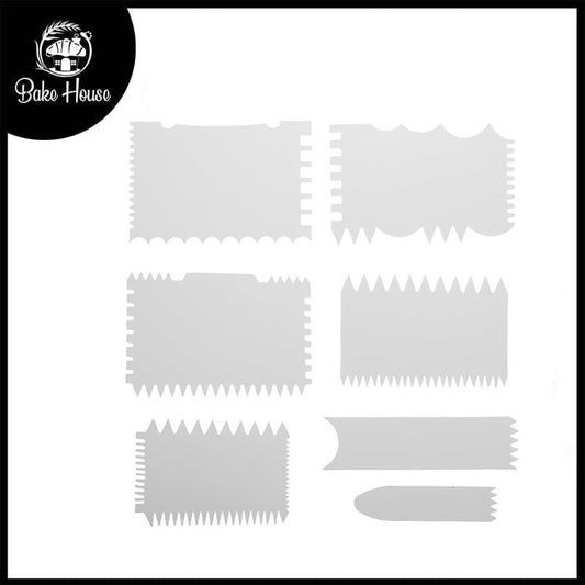 7Pcs Cake & Dough Plastic Scrapers