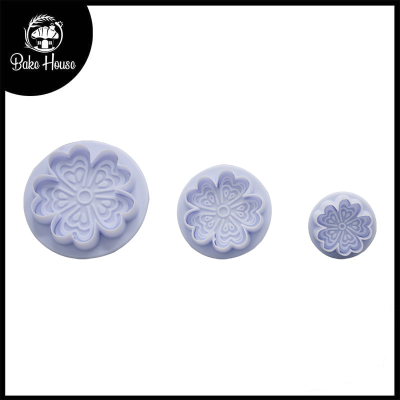 Heart Flower Shape Plunger 3Pcs Set