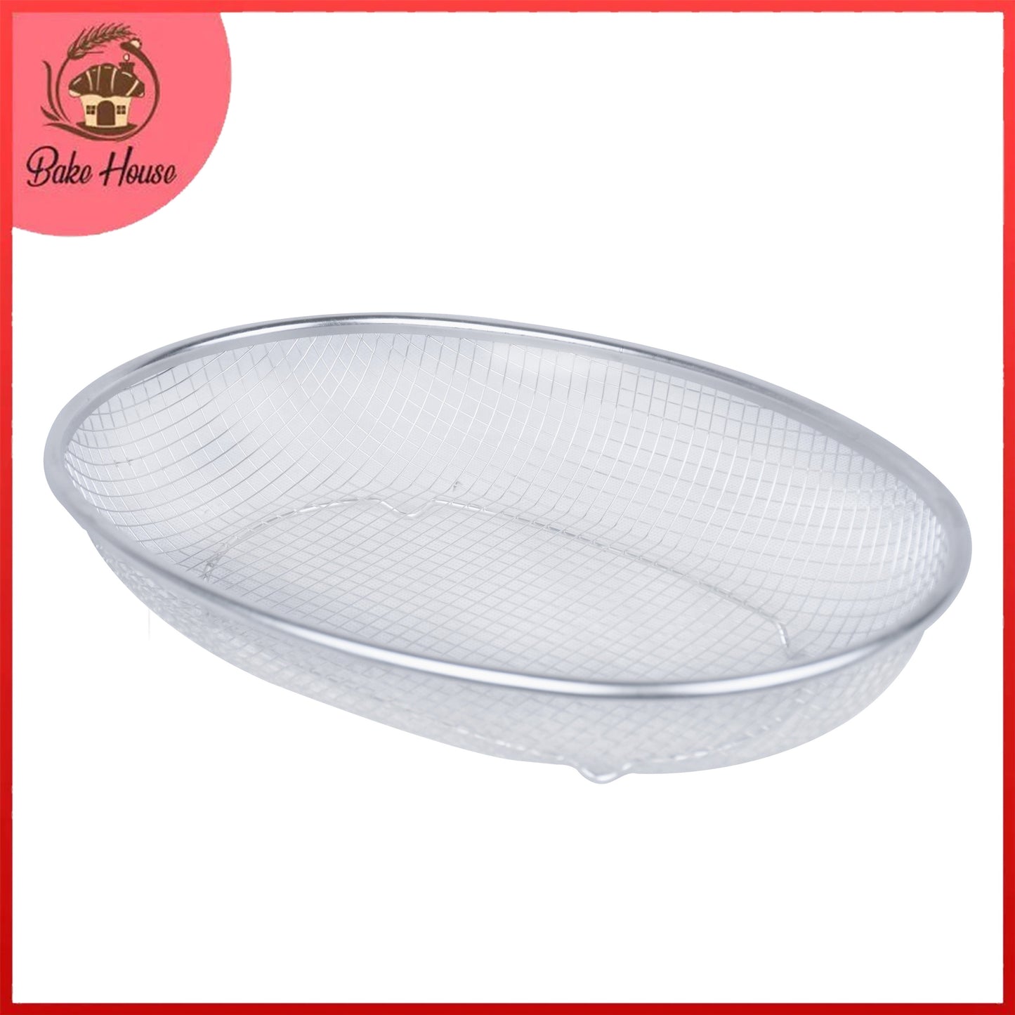 Oval Strainer Stainless Steel Fruit & Vegetable Basket 28x19x6 cm