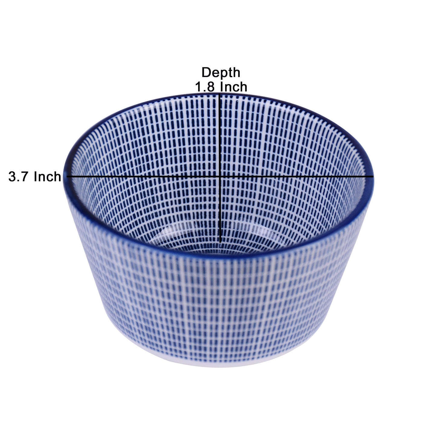 Danny Home Porcelain Blue Dotline Small Bowl
