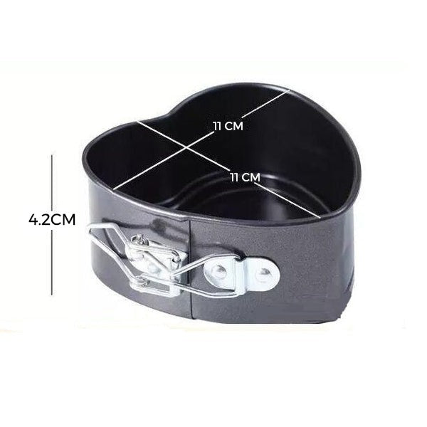 Heart Shape Cake Pan Non Stick Removable Base Small Size