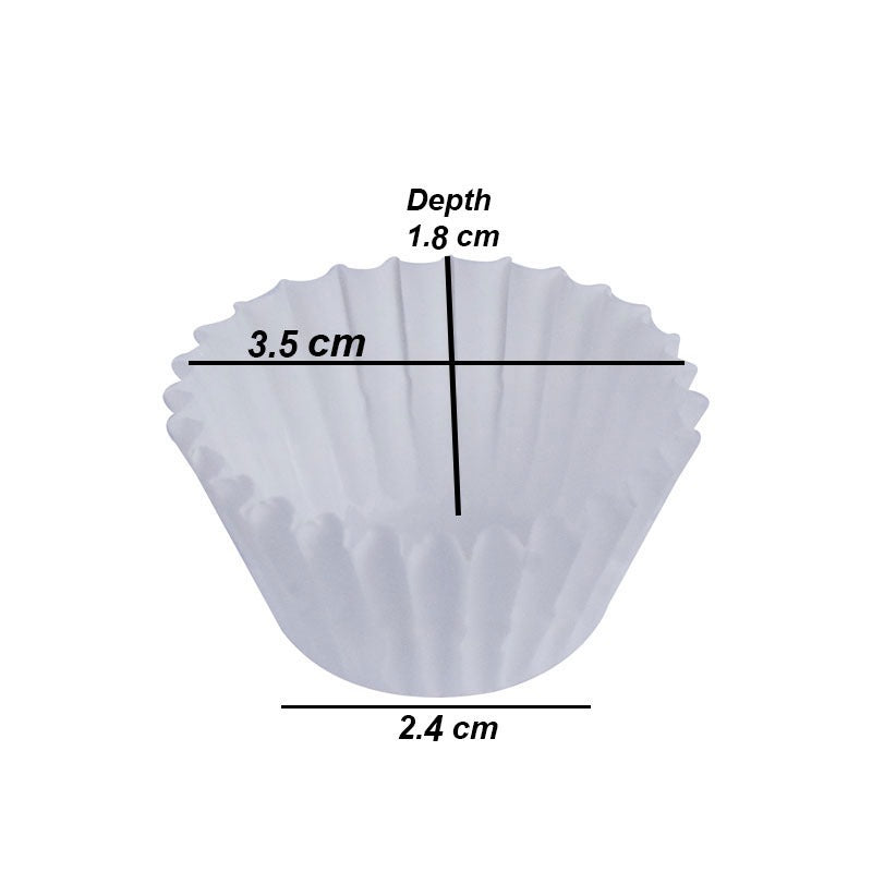 1000 Pcs Mini White Paper Baking Cupcake Muffin Liners & Bonbon Wrappers 3.5cm