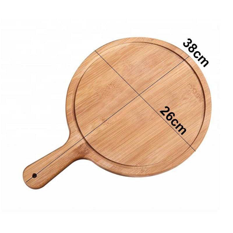 Wooden Pizza Serving Plate 26cm with Handle