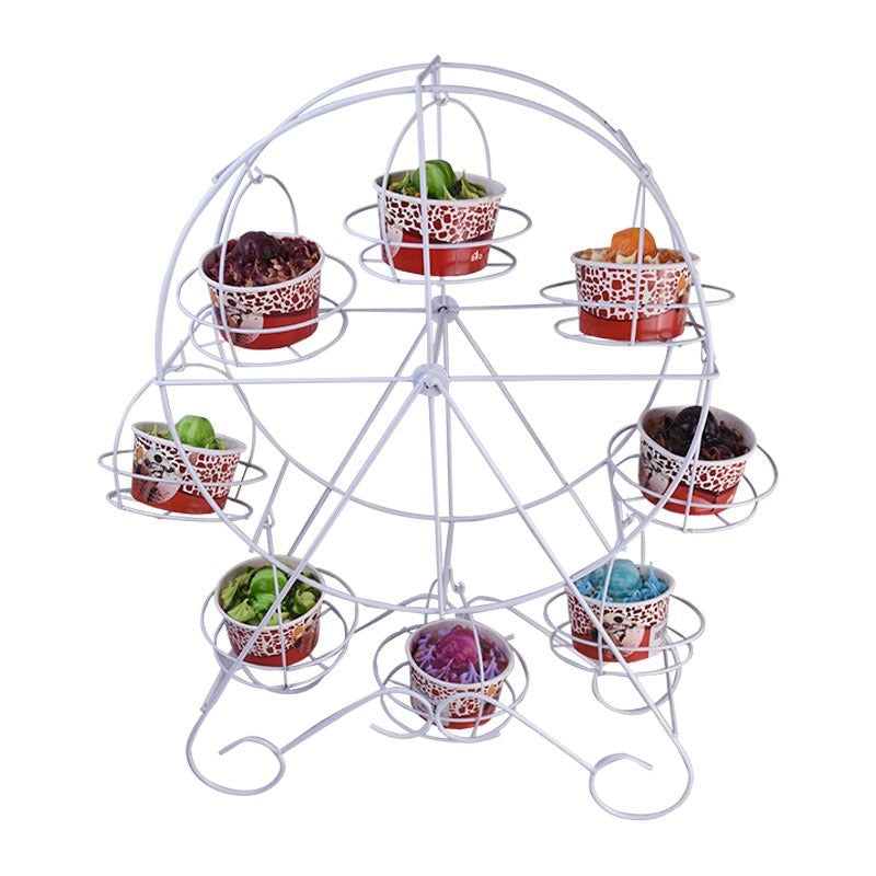 Oasiswj Rotating Ferris Wheel 8 Cupcakes Holder Stand