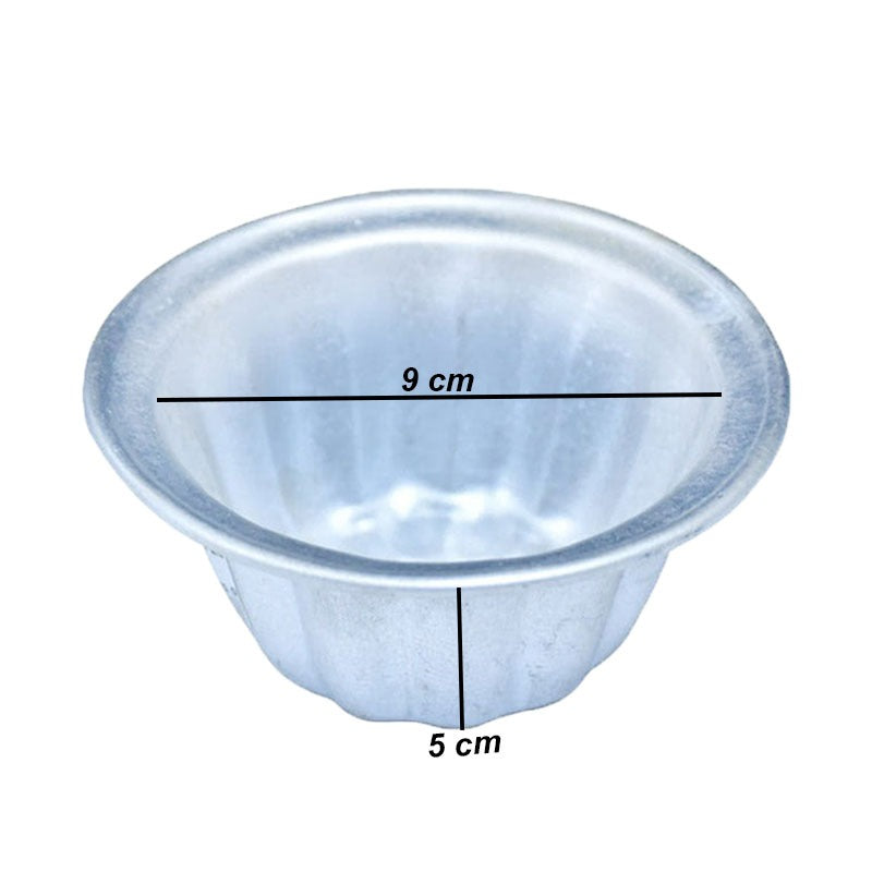 9 cm Lava Cake Baking Mold Aluminium With Fluted Design