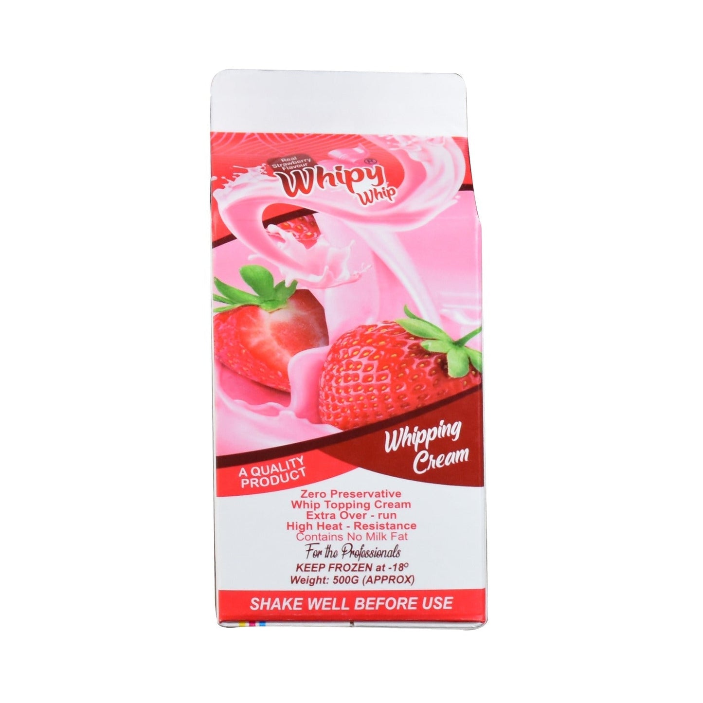 Whipy Whip Whipping Cream Strawberry Flavour 500g