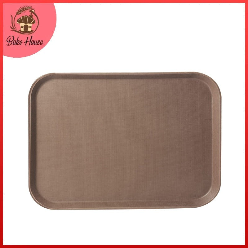 Rectangular Fiberglass Non-Slip Serving Tray 15 x 20 Inch