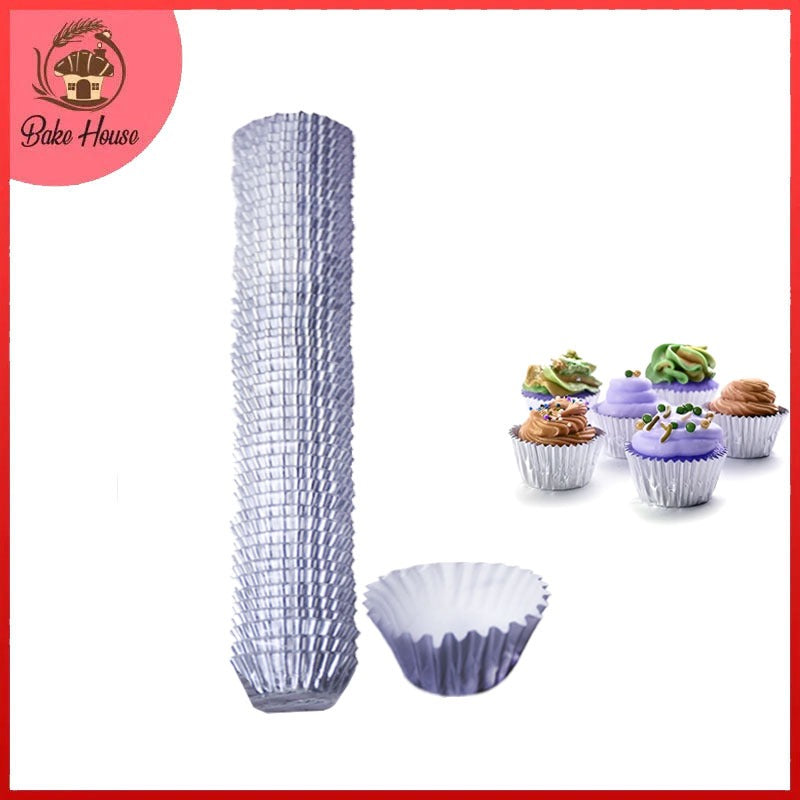 Silver mini hotsell cupcake liners