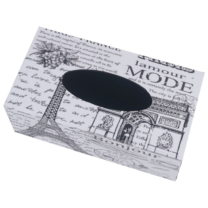 Tissue Box Holder Cover Wooden With Printed Designs Centrepiece Decoration Home Decor