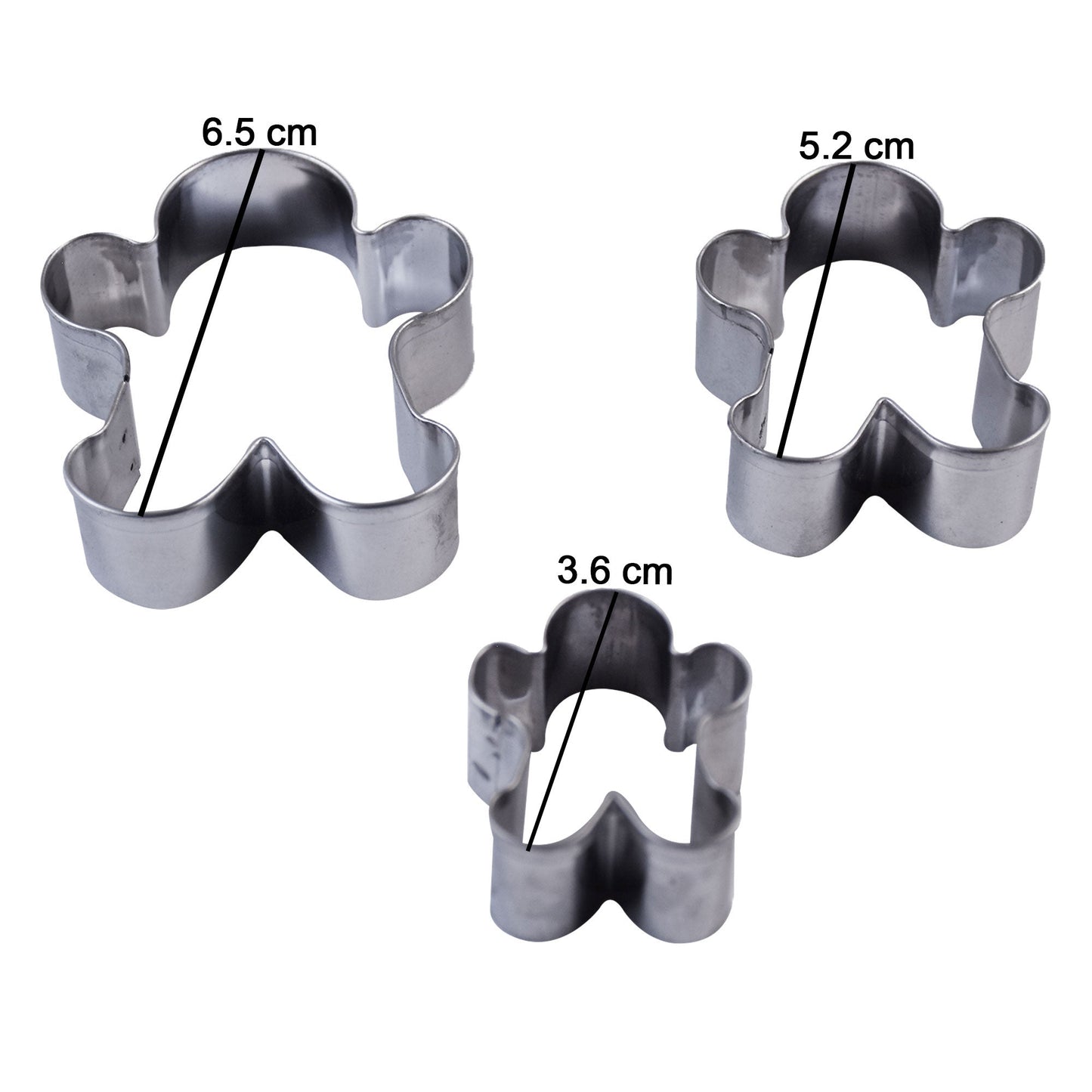 Mini Gingerbread Man Cookie & Fondant Cutter 3Pcs