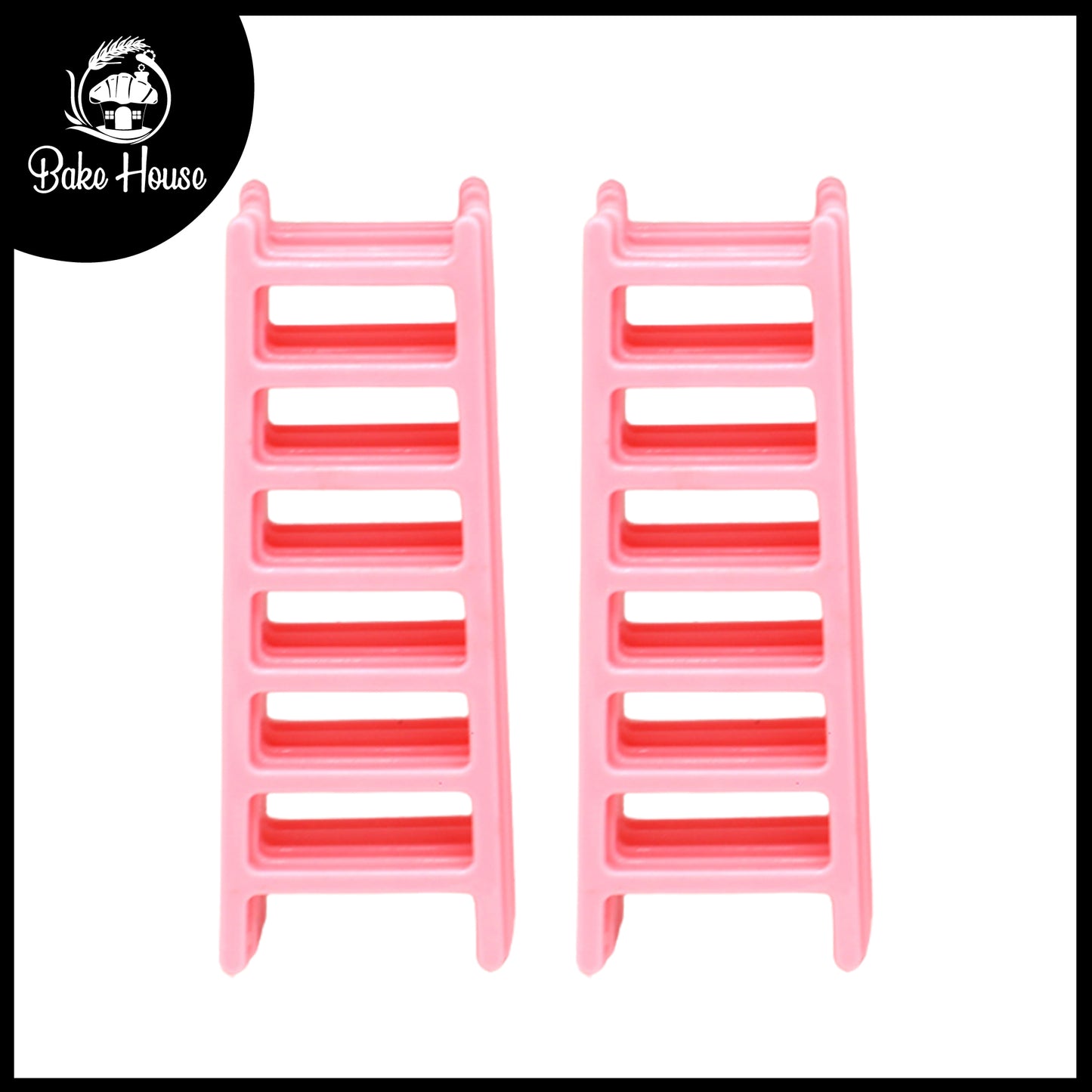 Mini Pink Ladder Cake Plastic 10pcs Set