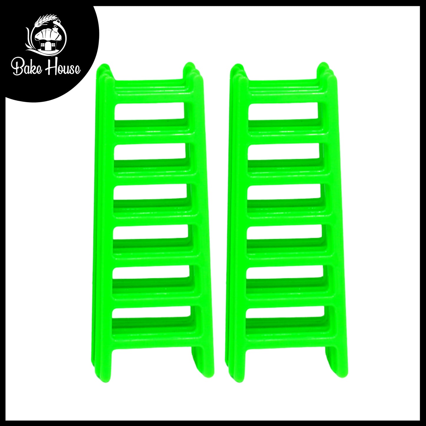 Mini Green Ladder Cake Plastic 10pcs Set