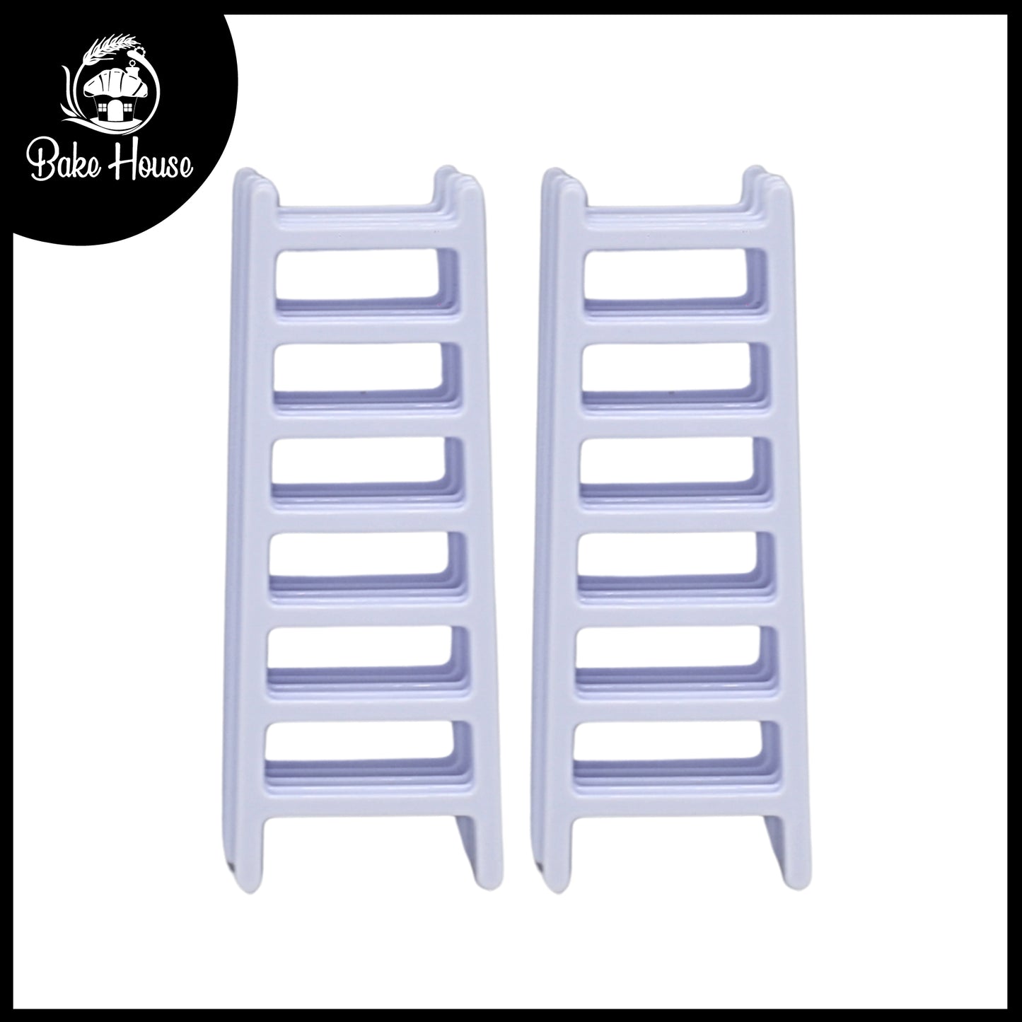 Mini White Ladder Cake Plastic 10pcs Set