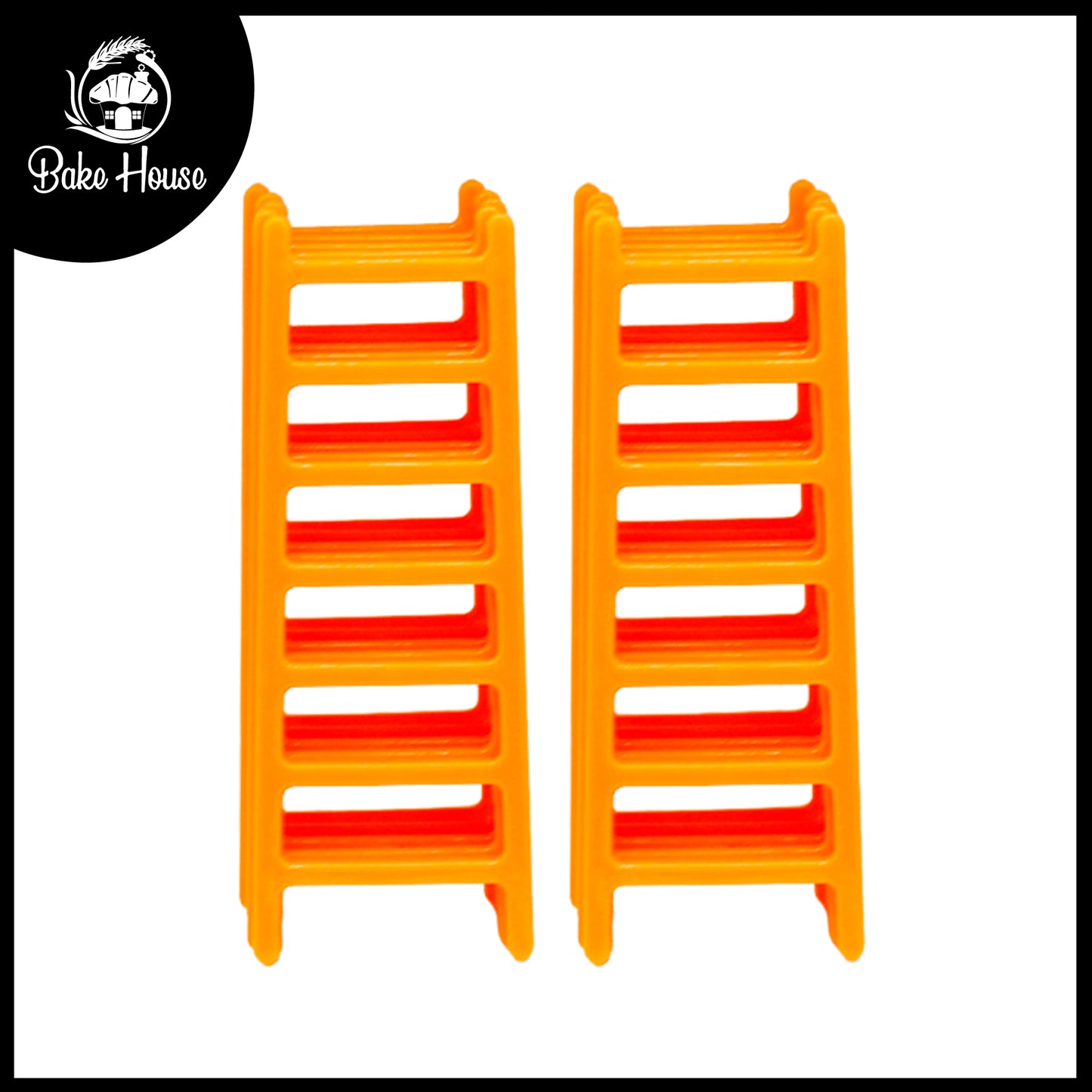 Mini Orange Ladder Cake Plastic 10pcs Set