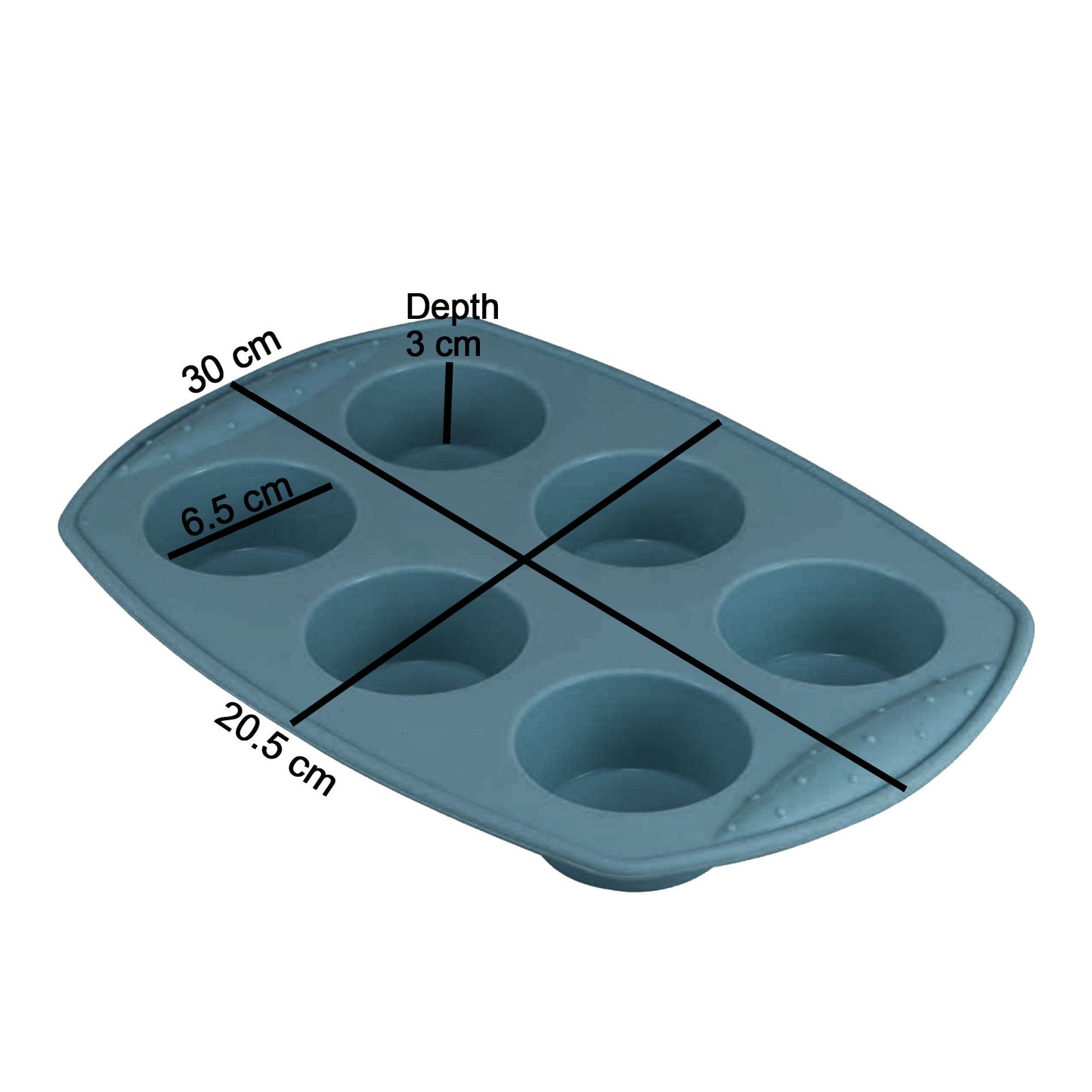 6 Cups Silicone Muffin Baking Tray