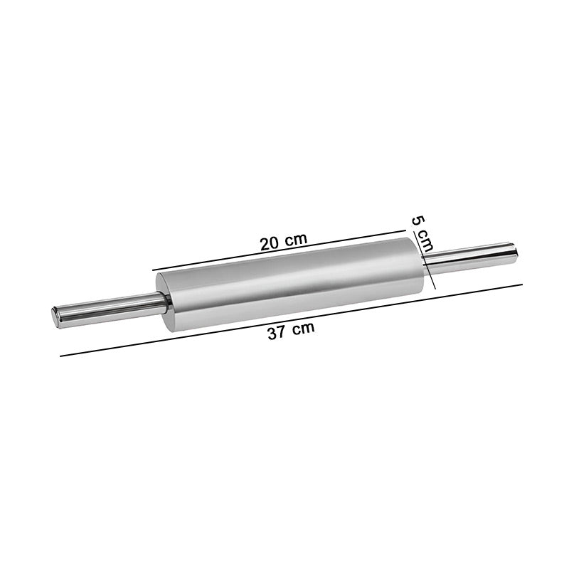 Heavy Duty Small Stainless Steel Rolling Pin 5cm Diameter