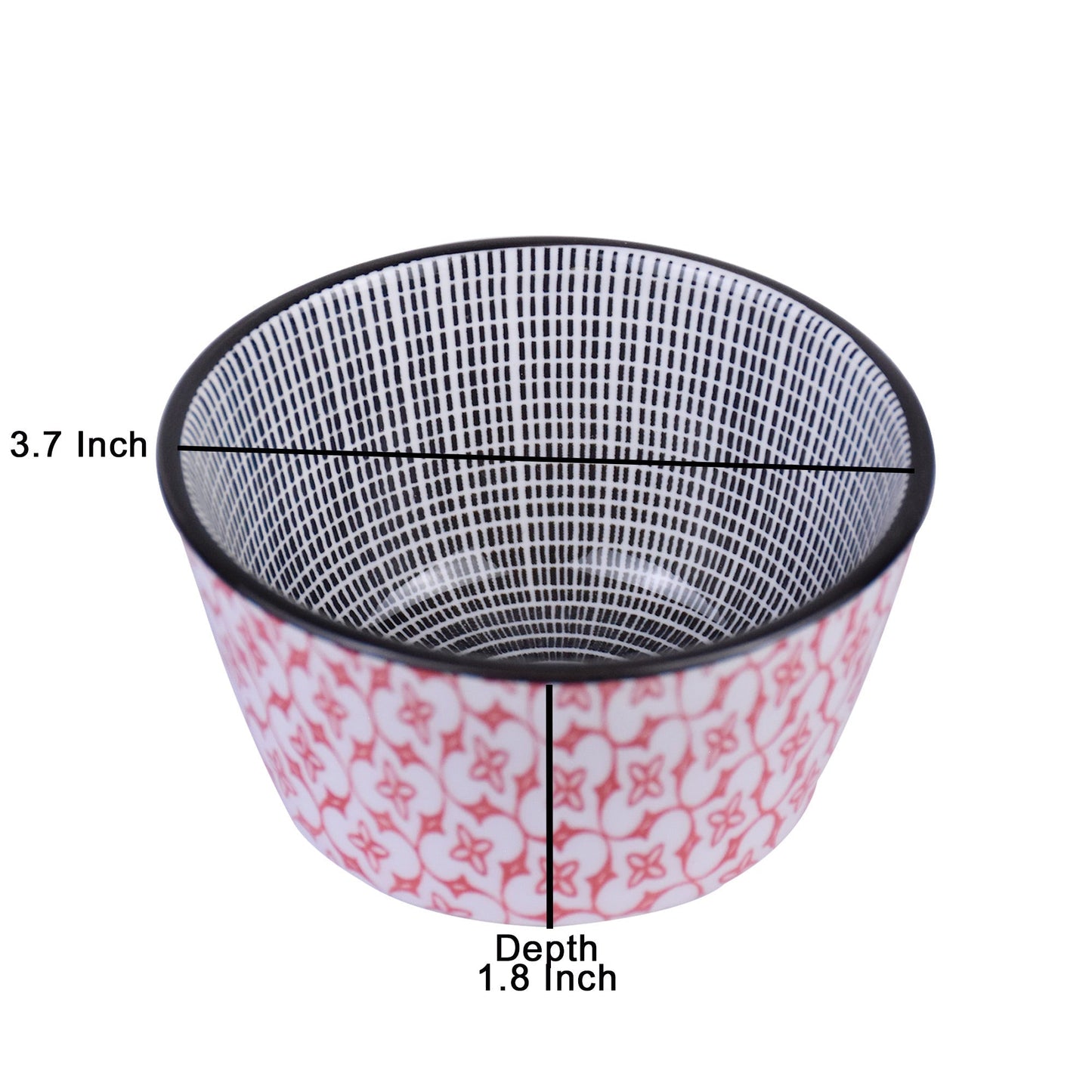 Danny Home Porcelain Black Dotline Small Bowl