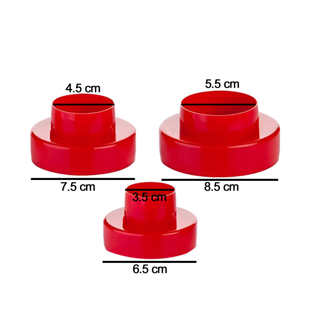 Double Sided Donut And Cookies Dough Cutter 3 Pcs Set Plastic