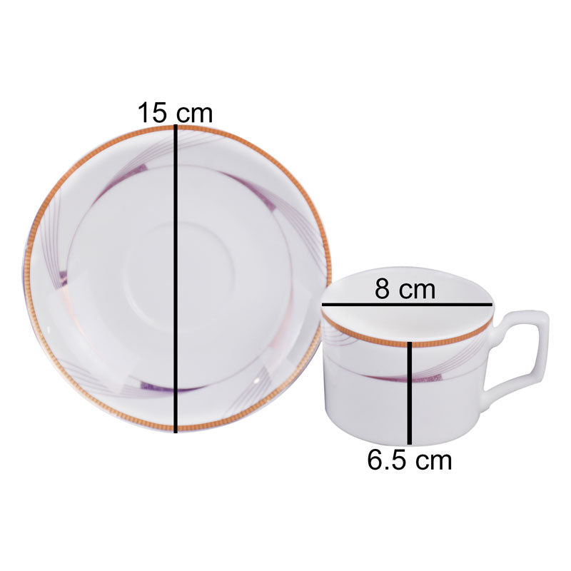 Tea, Coffee Drinking Cups And Saucers 12 Pcs Set (Design 01)