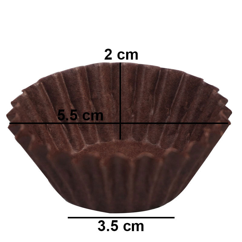 Brown 1000 Pcs Paper Baking Cupcake Muffin Liners, Wrappers 5.5cm