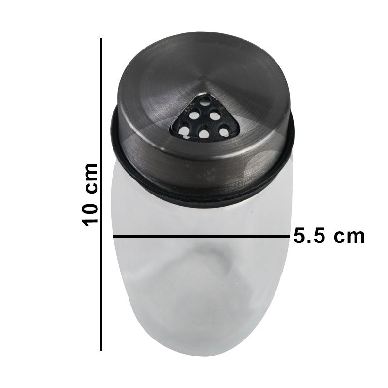 Glass Seasoning Spice Bottle Jars 6 Pcs With Rotating Rack