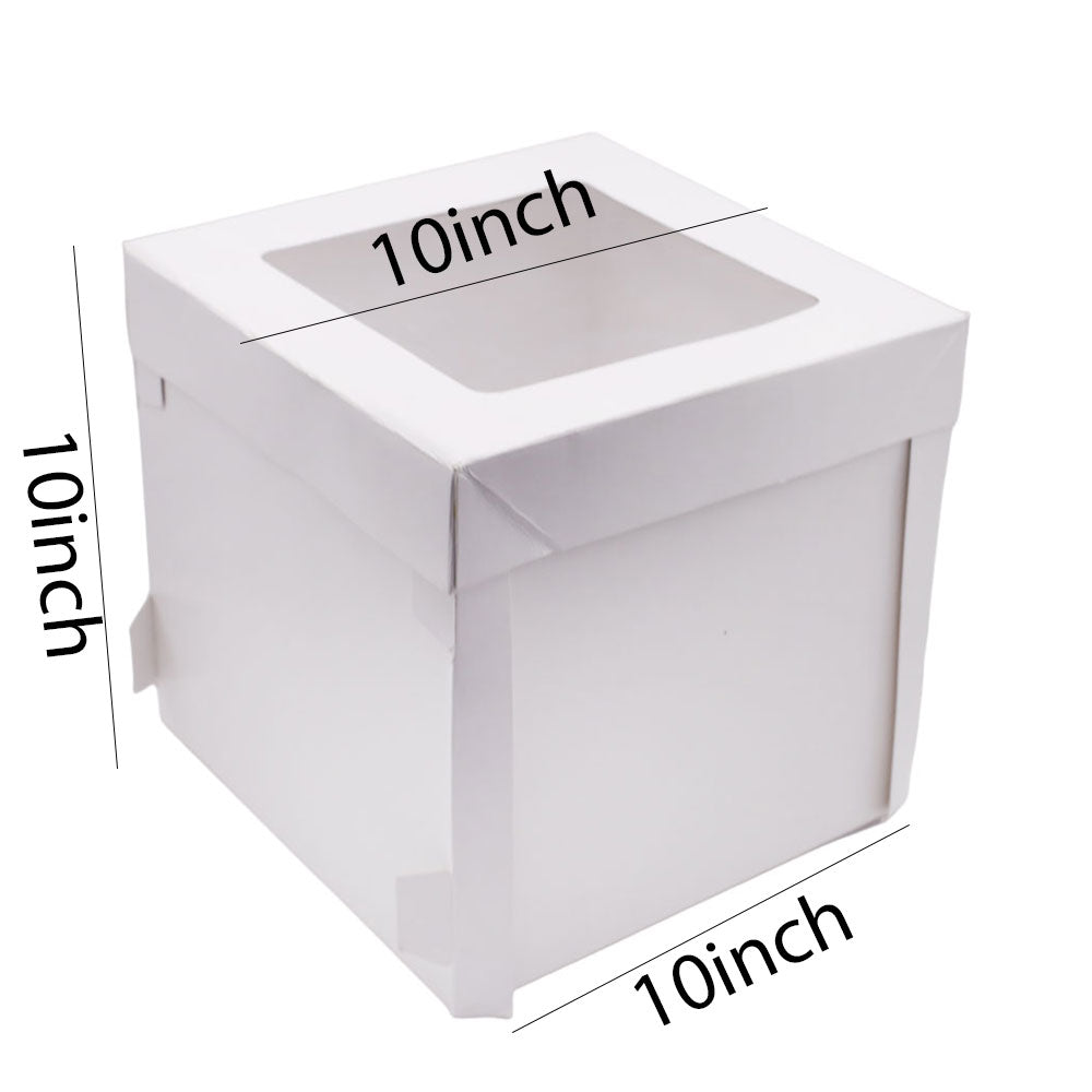 Cake Box 10 x 10 x 10 Inch With Window Lid