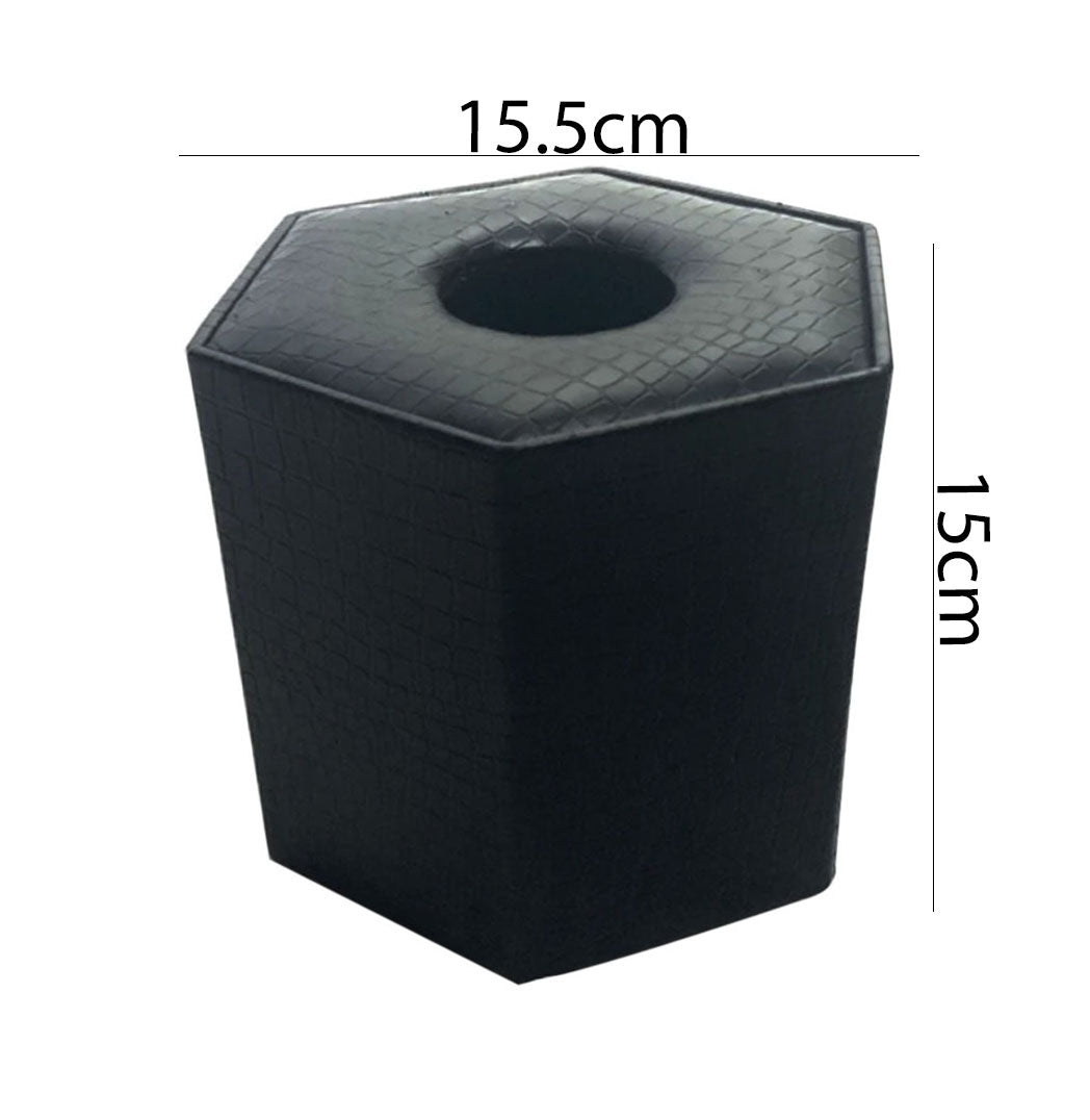 Hexagon Leather Texture Tissue Roll Holder
