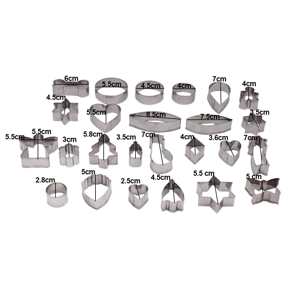 Mix Shapes Cookie Cutter 25Pcs Set