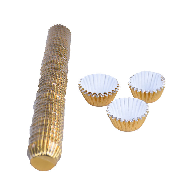 1000 Pcs Mini Golden Paper Baking Cupcake Muffin Liners & Bonbon Wrappers 4cm