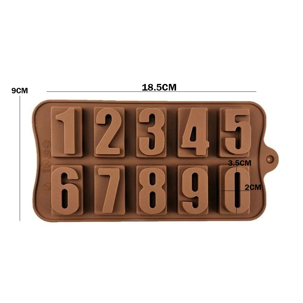 0 To 9 Big Numbers Silicone Chocolate Mold | Bake House
