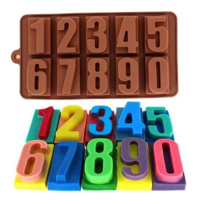 0 To 9 Big Numbers Silicone Chocolate Mold