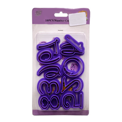 0 To 9 Disney Style Number Cutter Set Plastic
